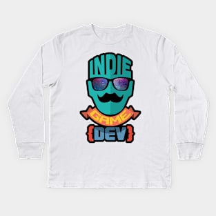 Indie Game Dev Boy Kids Long Sleeve T-Shirt